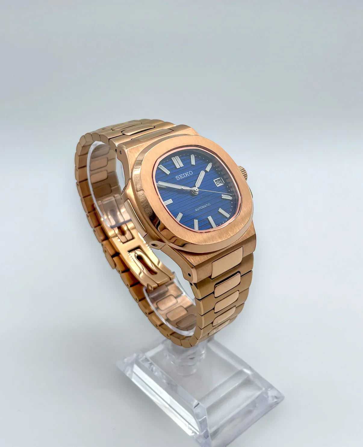 NAUTILUS MOD ROSE GOLD ( BLUE DIAL )